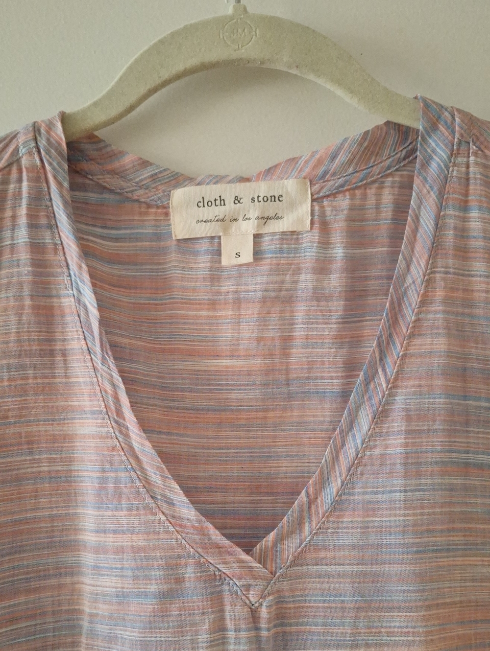 CLOTH & STONE Women's Cotton V-Neck Short Sleeve T Shirt - Size Small - Picture 3 of 10